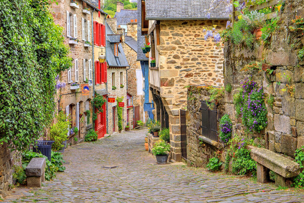 Jerzual street, Dinan, Brittany, France