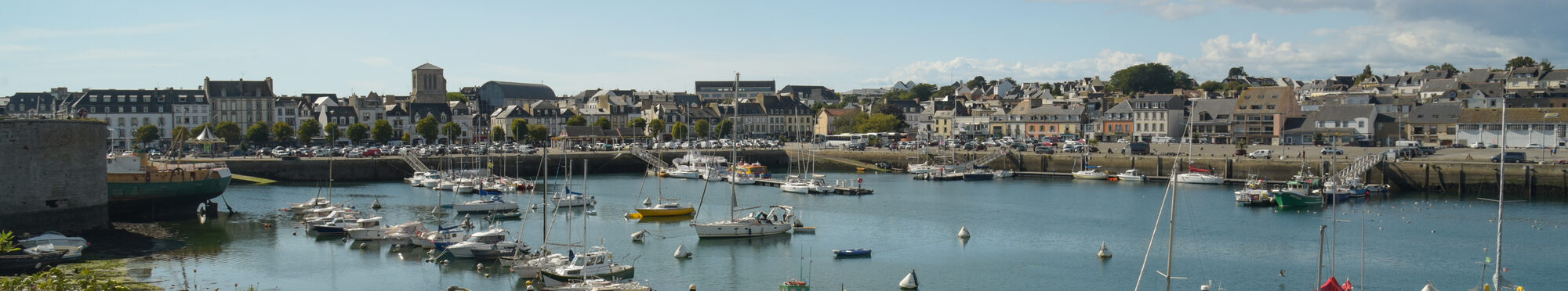 Landscape on the city of Concarneau in Finistere in Brittany